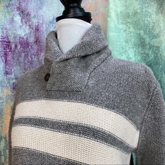 📌 GAP Knitted Cotton Mix Cozy Shawl Collar Sweater - Picture 3 of 8